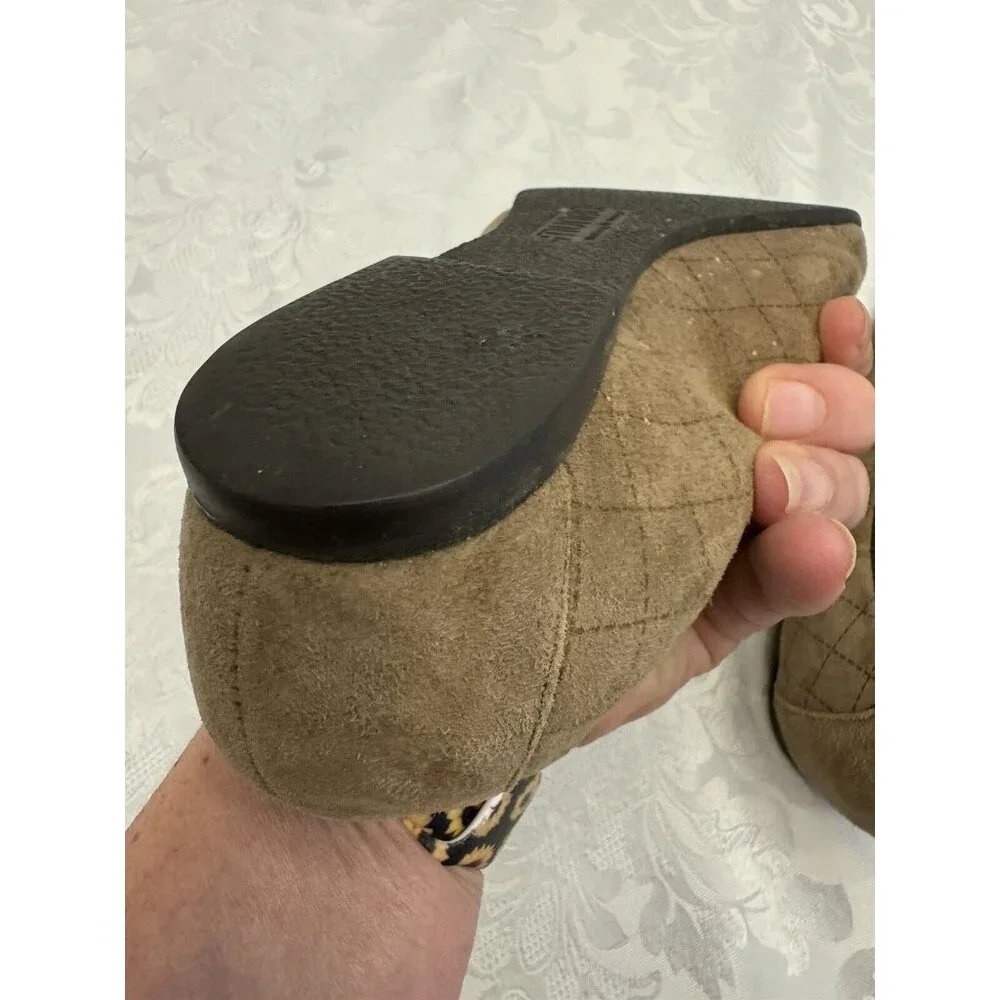 Munro Size 9M Brown Quilted Ballet Flats‎ Comfort Shoes